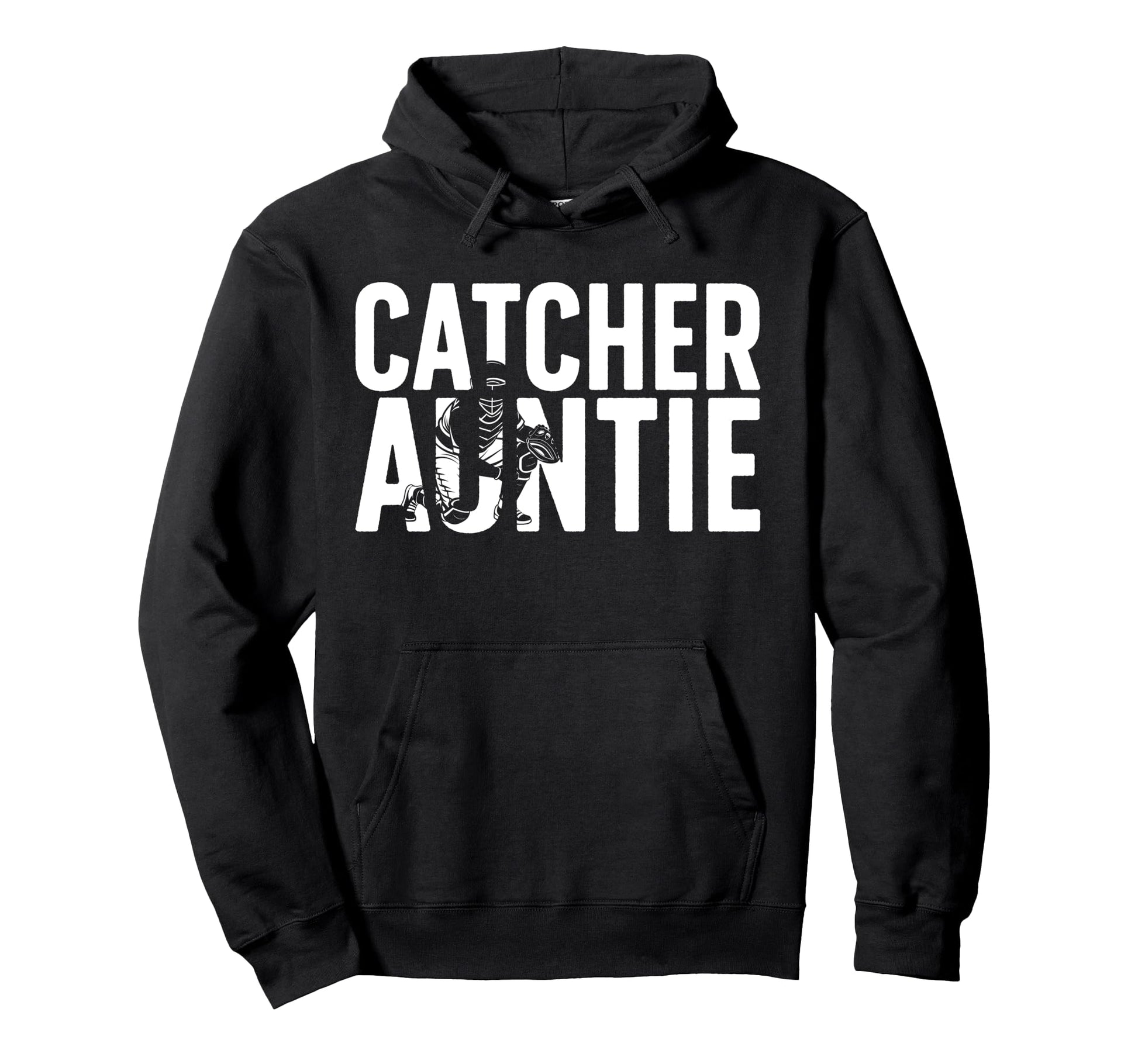 Baseball Catcher Auntie Baseball Catcher Hoodie - Aesthetic Graphic Unisex - T-Shirt, Sweatshirt, Hoodie