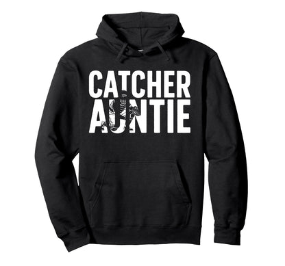 Baseball Catcher Auntie Baseball Catcher Hoodie - Aesthetic Graphic Unisex - T-Shirt, Sweatshirt, Hoodie