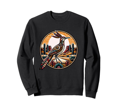 Roadrunner Boho Desert Cactus Sweatshirt - Unique Graphic for Adults - T-Shirt, Sweatshirt, Hoodie