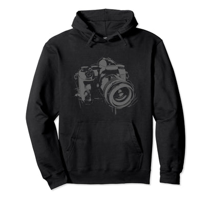 Camera Photography Watercolor Art Hoodie - Casual Everyday Wear Unisex - T-Shirt, Sweatshirt, Hoodie