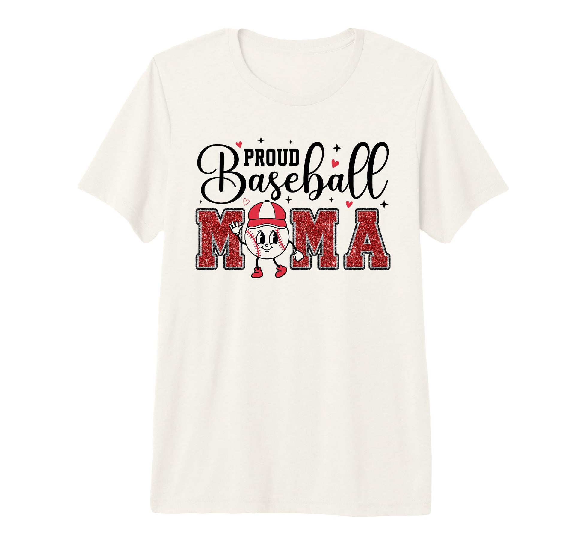 Baseball Mama Womens Mom Game Day T-Shirt - Graphic Print for Adults - T-Shirt, Sweatshirt, Hoodie