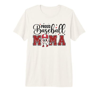 Baseball Mama Womens Mom Game Day T-Shirt - Graphic Print for Adults - T-Shirt, Sweatshirt, Hoodie