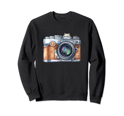 Photographer Camera Sweatshirt - Aesthetic Graphic for Adults - T-Shirt, Sweatshirt, Hoodie