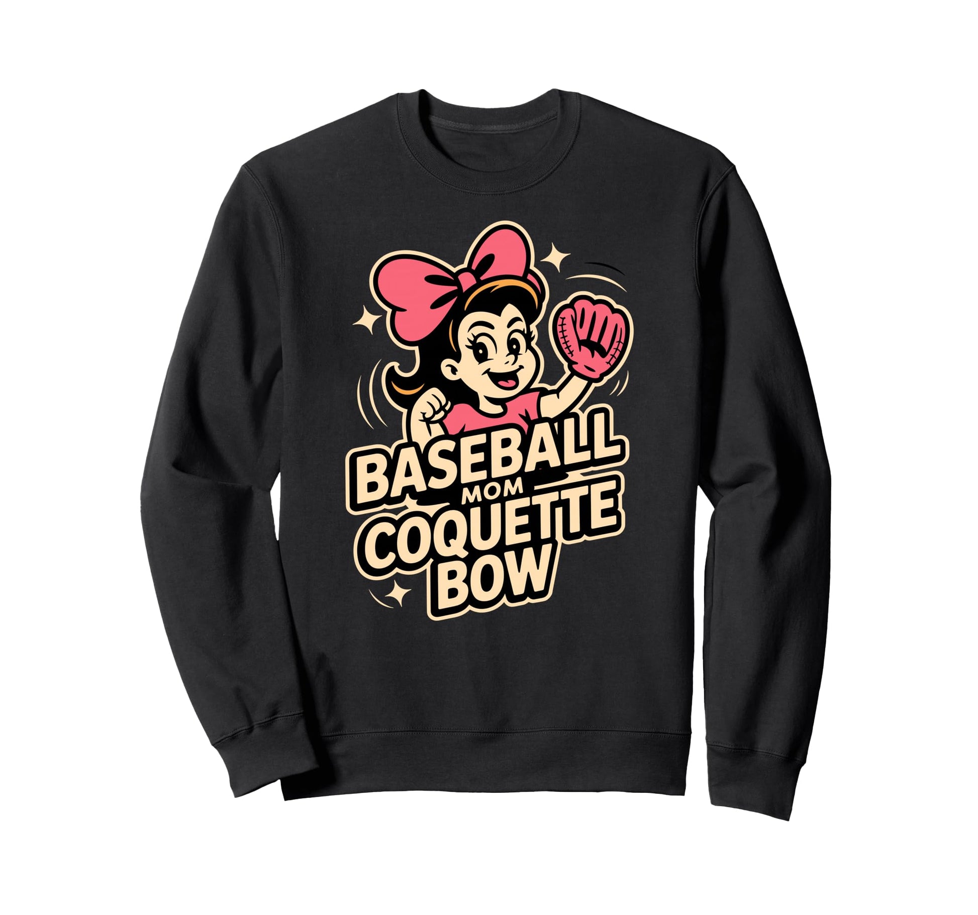 Baseball Mom Coquette Bow Day Game Sweatshirt - Novelty Apparel Men Women - T-Shirt, Sweatshirt, Hoodie