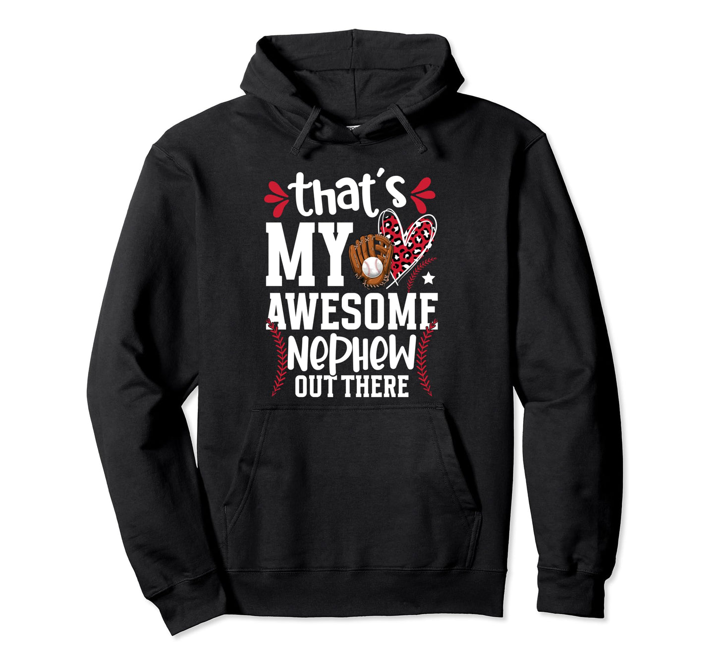 My Awesome Nephew Baseball Aunt Hoodie - Fun Novelty Design Unisex - T-Shirt, Sweatshirt, Hoodie