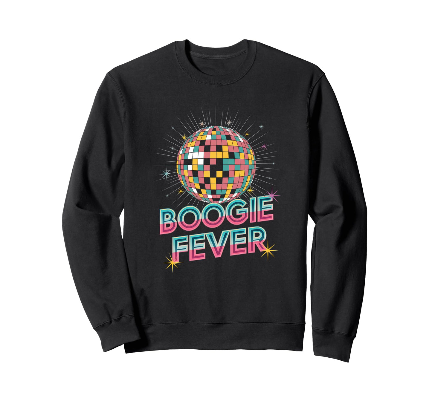 Disco Ball Boogie Fever Discoball Sweatshirt - Aesthetic Graphic Men Women - T-Shirt, Sweatshirt, Hoodie