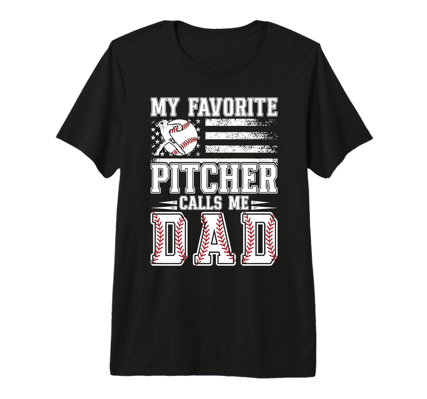 Mens My Favorite Baseball Pitcher T-Shirt - Custom Art Print for Adults - T-Shirt, Sweatshirt, Hoodie