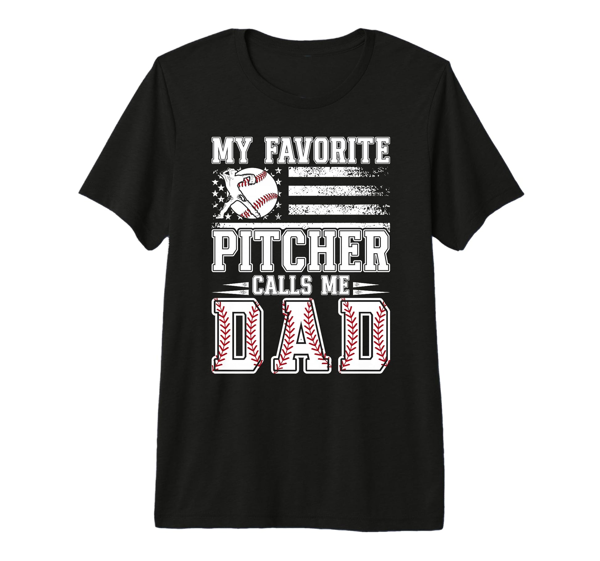 Mens My Favorite Baseball Pitcher T-Shirt - Custom Art Print for Adults - T-Shirt, Sweatshirt, Hoodie