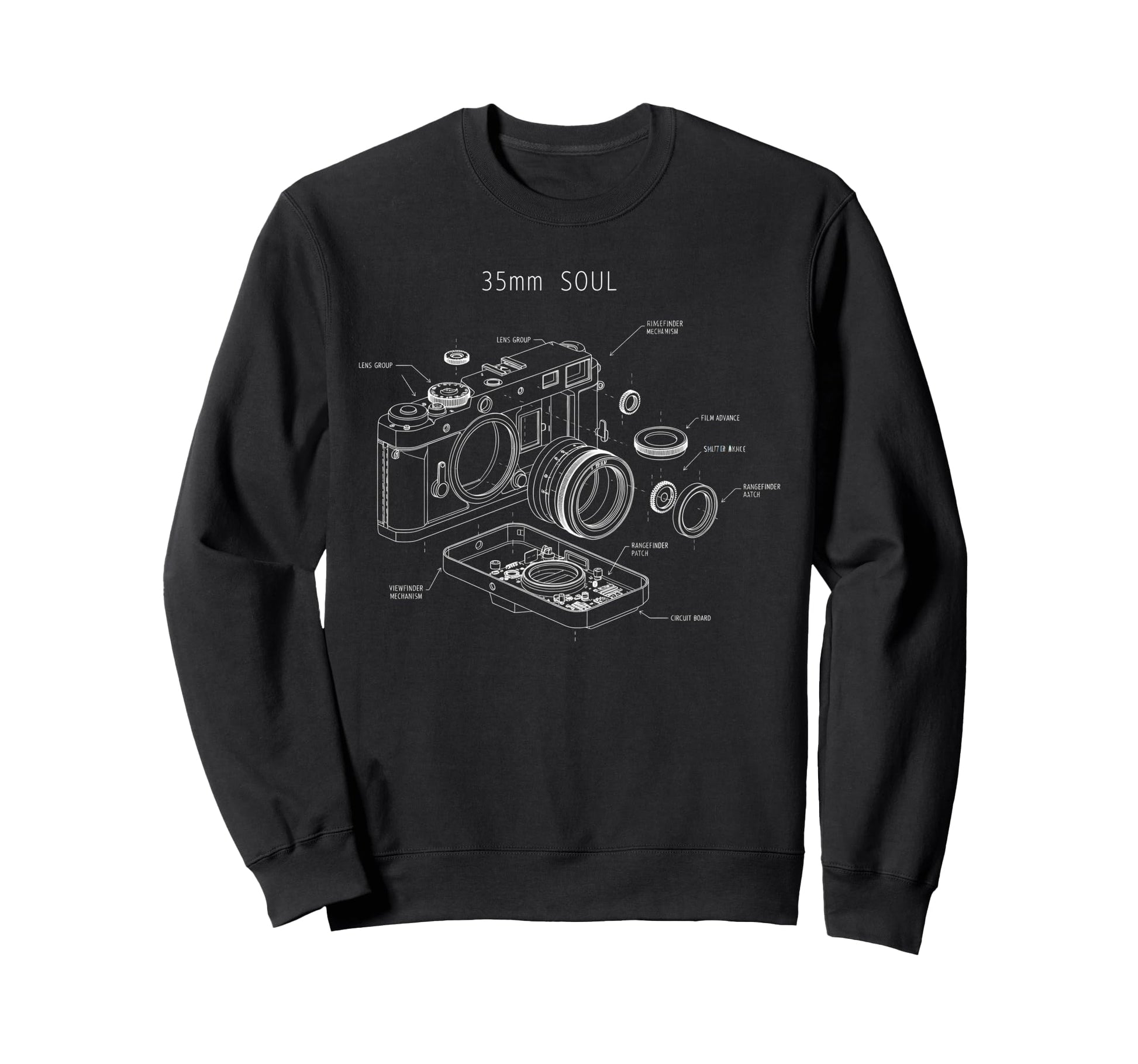 Film Camera Exploded View 35Mm Sweatshirt - Streetwear Style for Adults - T-Shirt, Sweatshirt, Hoodie