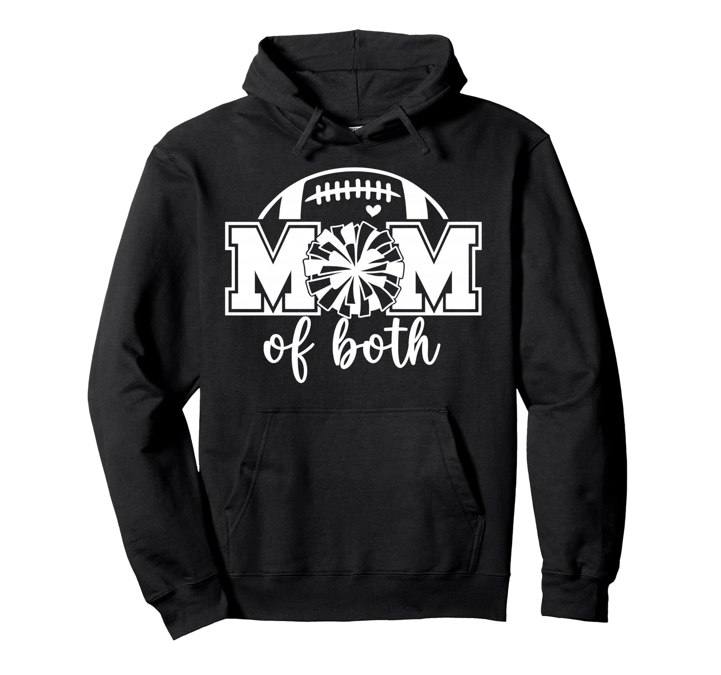 Cheer Mom Both Game Day Football Hoodie - Casual Everyday Wear Men Women - T-Shirt, Sweatshirt, Hoodie