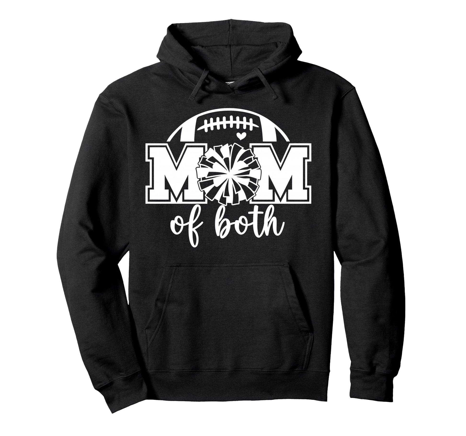 Cheer Mom Both Game Day Football Hoodie - Casual Everyday Wear Men Women - T-Shirt, Sweatshirt, Hoodie