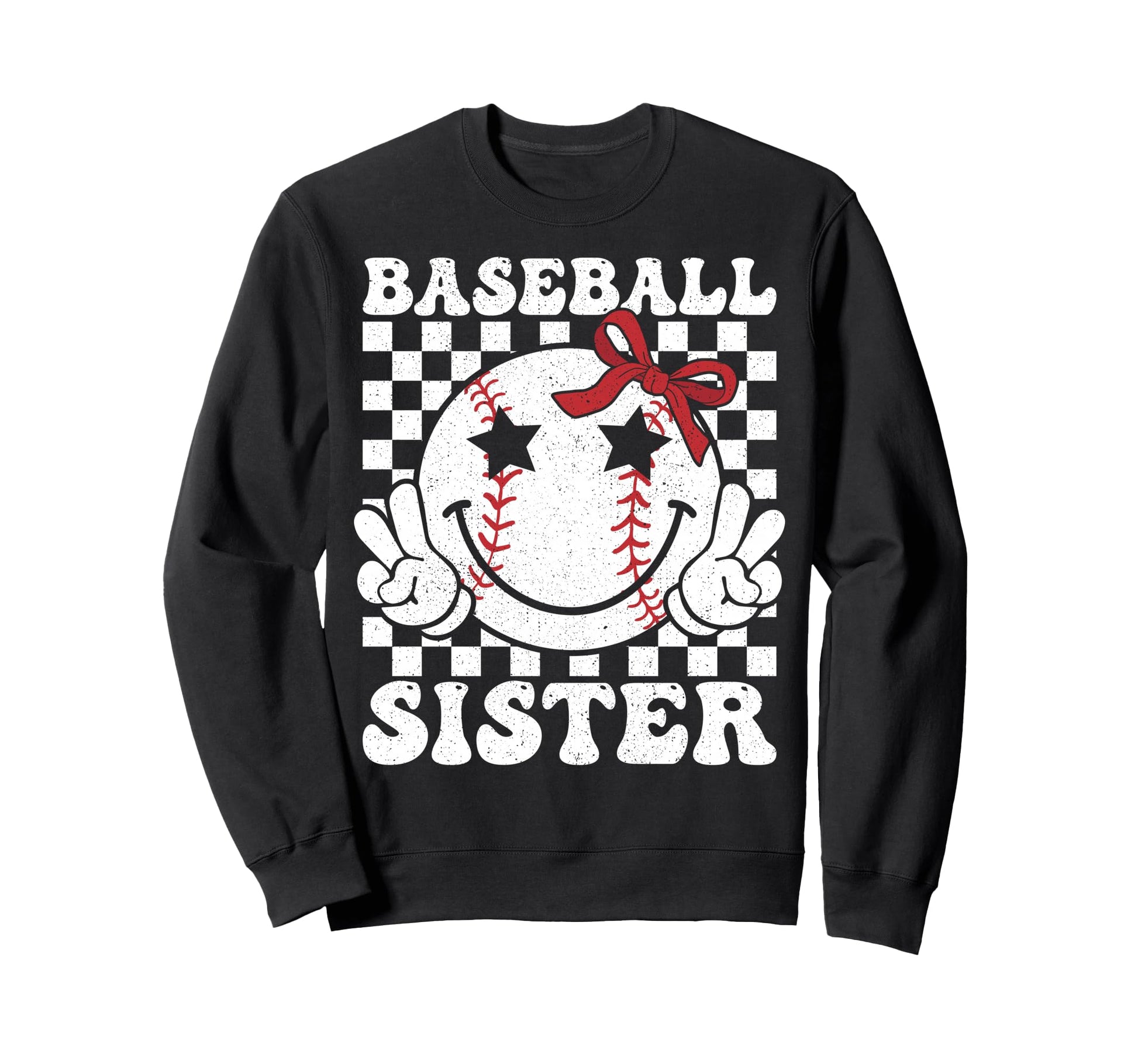Baseball Sister Coquette Bow Sport Sweatshirt - Novelty Apparel Men Women - T-Shirt, Sweatshirt, Hoodie