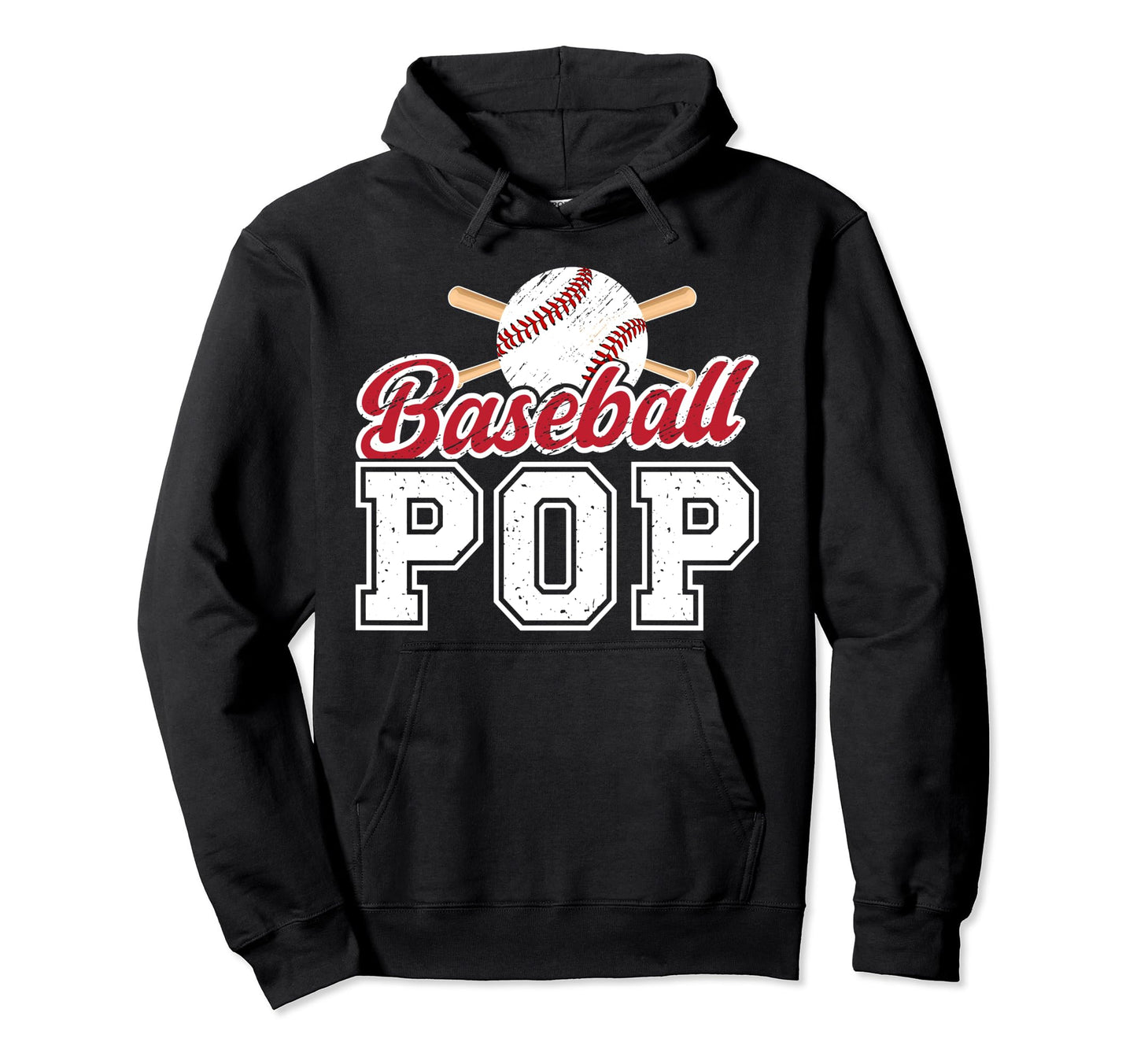 Baseball Pop Grandpa Pop Baseball Player Hoodie - Graphic Print for Adults - T-Shirt, Sweatshirt, Hoodie