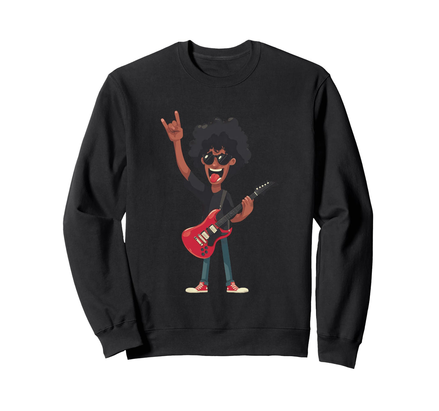 Funny Guitar Player Music Lover Sweatshirt - Trendy Graphic for Adults - T-Shirt, Sweatshirt, Hoodie