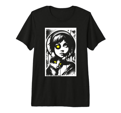 Punk And Cat Graffiti Grunge 90S T-Shirt - Unique Graphic for Adults - T-Shirt, Sweatshirt, Hoodie