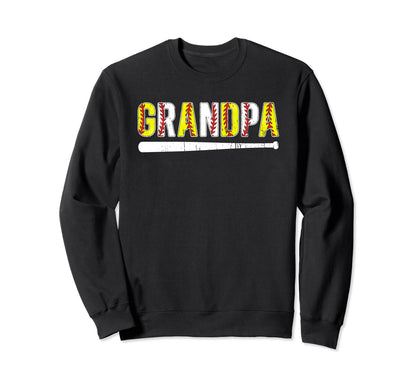 Softball Baseball Grandpa Baseball Sweatshirt - Unique Graphic for Adults - T-Shirt, Sweatshirt, Hoodie