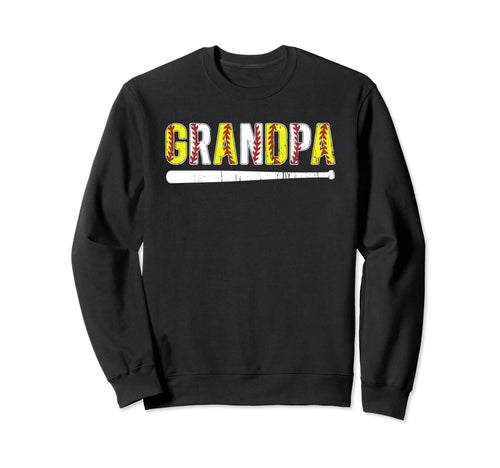Softball Baseball Grandpa Baseball Sweatshirt - Unique Graphic for Adults - T-Shirt, Sweatshirt, Hoodie