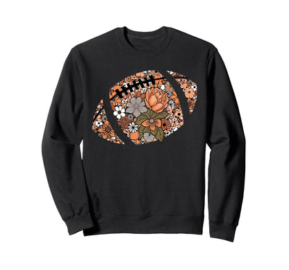 Autumn Flowers Fall Football Mom Sweatshirt - Novelty Apparel for Adults - T-Shirt, Sweatshirt, Hoodie