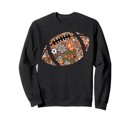 Autumn Flowers Fall Football Mom Sweatshirt - Novelty Apparel for Adults - T-Shirt, Sweatshirt, Hoodie