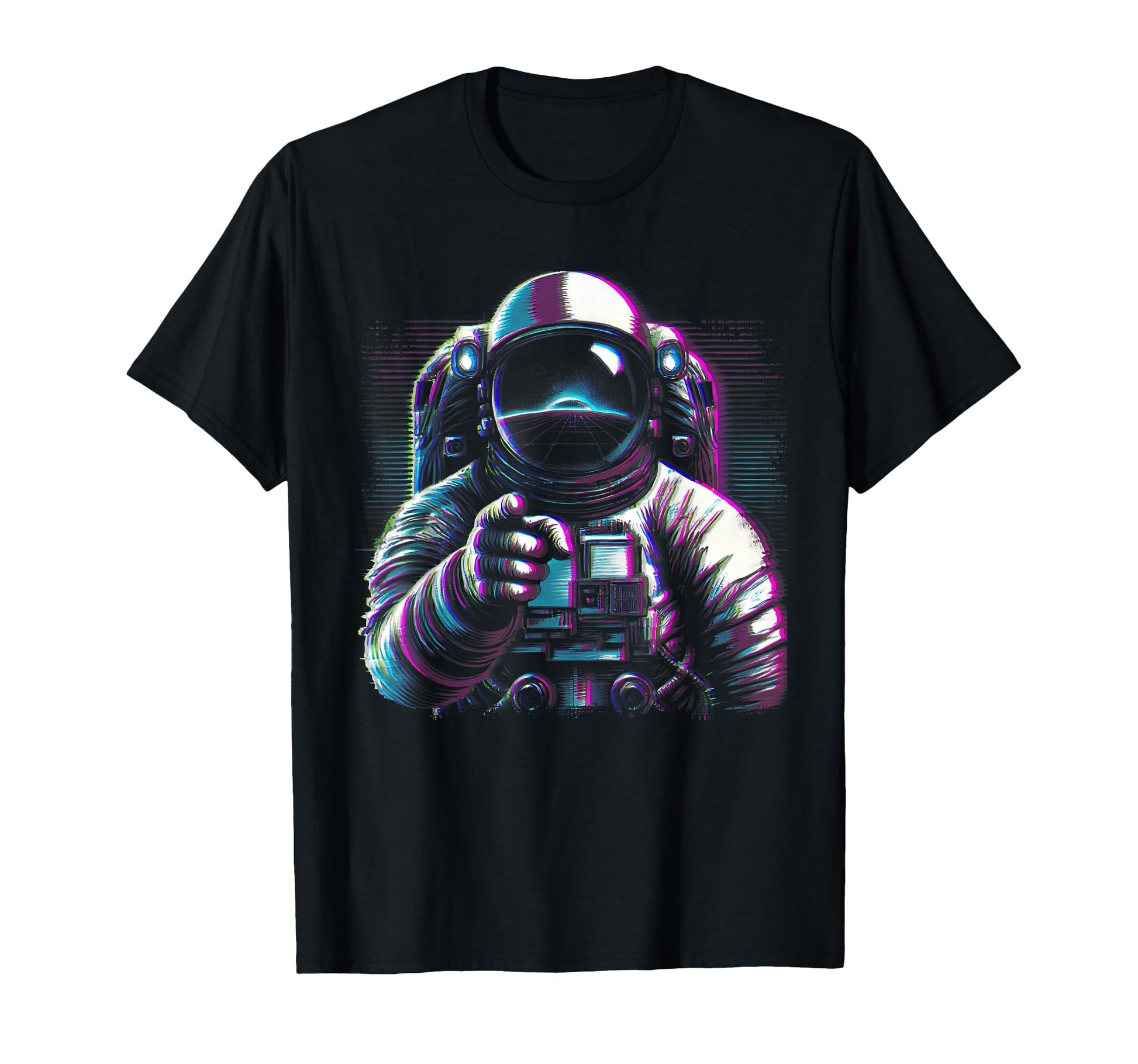 Cyber Astronaut Vaporwave Aesthetic T-Shirt - Graphic Print Men Women - T-Shirt, Sweatshirt, Hoodie