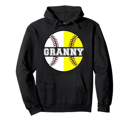 Softball Baseball Granny Baseball Hoodie - Casual Everyday Wear Unisex - T-Shirt, Sweatshirt, Hoodie