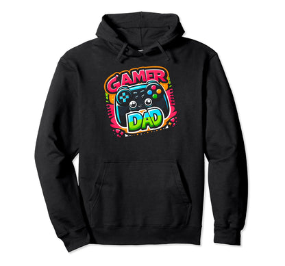Gamer Dad Game Controller Gaming Video Hoodie - Unique Graphic for Adults - T-Shirt, Sweatshirt, Hoodie