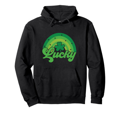 Groovy St Patricks Day Rainbow Hoodie - Fun Novelty Design for Adults - T-Shirt, Sweatshirt, Hoodie