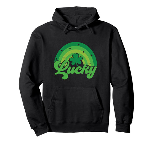 Groovy St Patricks Day Rainbow Hoodie - Fun Novelty Design for Adults - T-Shirt, Sweatshirt, Hoodie