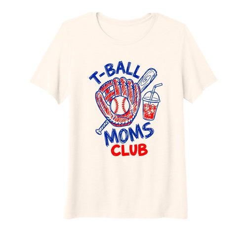 Womens T Ball Moms Club Funny Baseball T-Shirt - Unique Graphic for Adults - T-Shirt, Sweatshirt, Hoodie