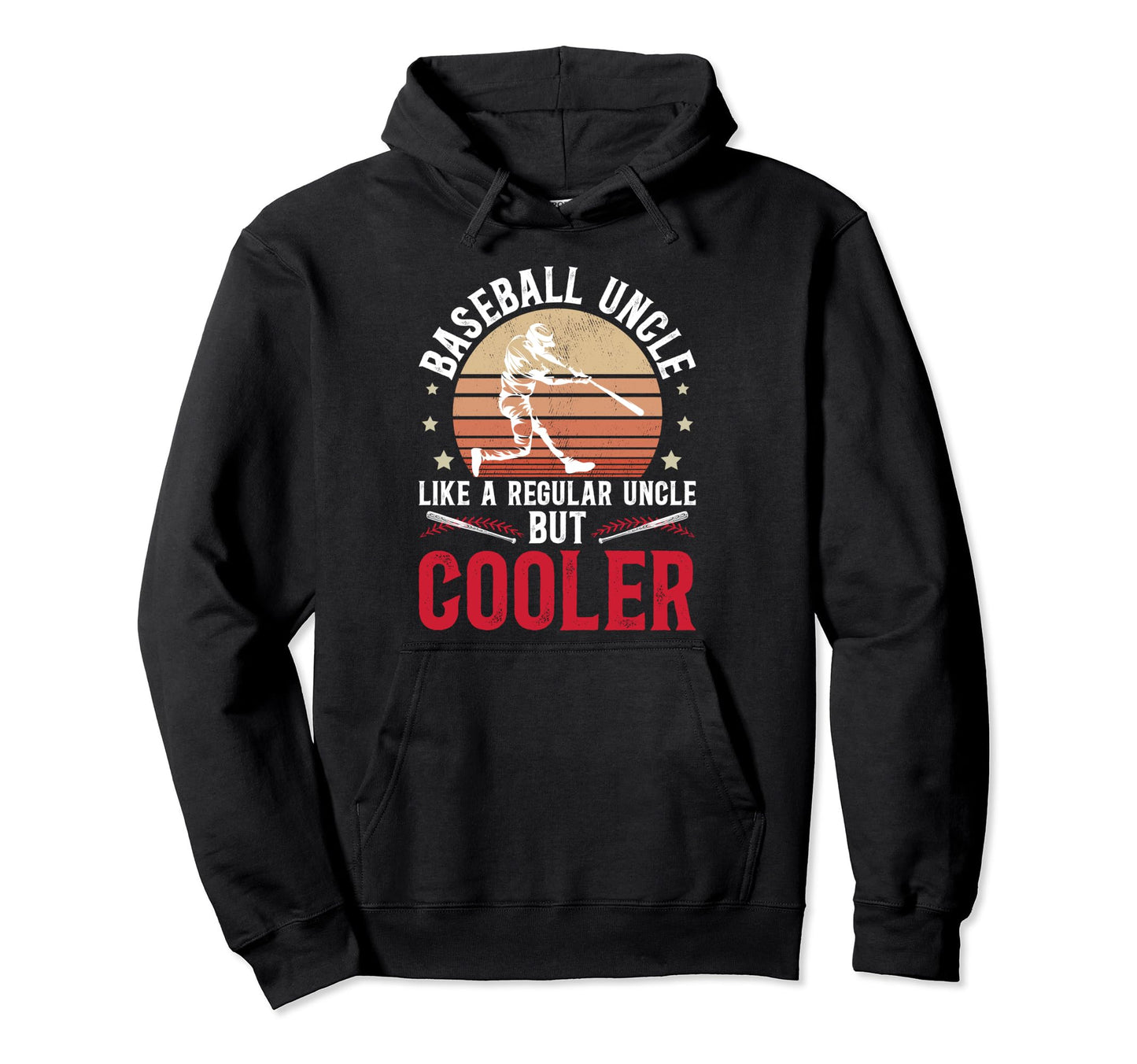 Baseball Uncle Baseball Player Uncle Hoodie - Aesthetic Graphic Unisex - T-Shirt, Sweatshirt, Hoodie