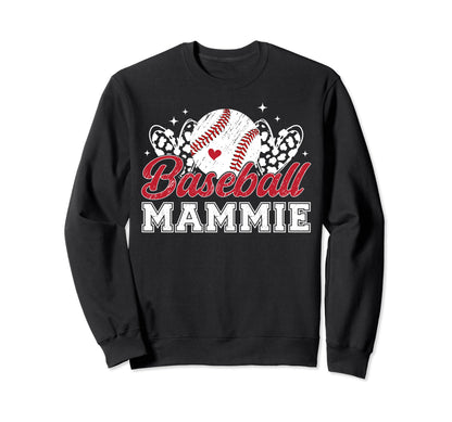 Baseball Mammie Grandma Mammie Sweatshirt - Aesthetic Graphic Unisex - T-Shirt, Sweatshirt, Hoodie