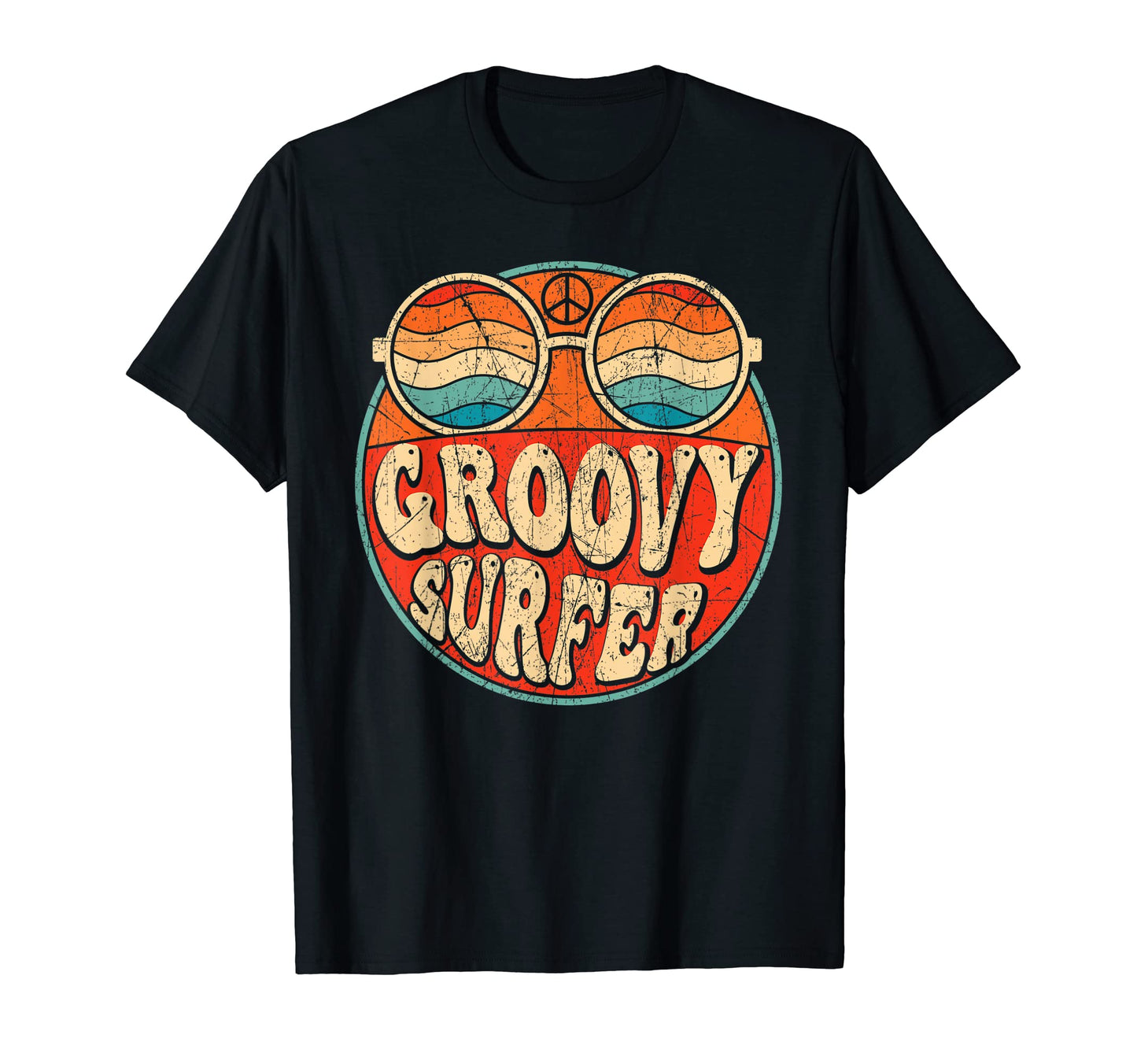 Groovy Surfer 70S Aesthetic Nostalgia T-Shirt - Graphic Print for Adults - T-Shirt, Sweatshirt, Hoodie