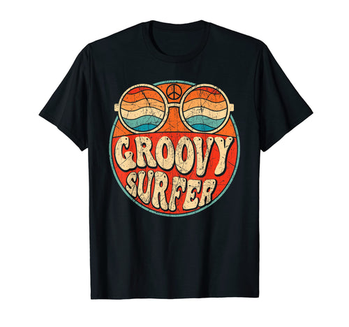 Groovy Surfer 70S Aesthetic Nostalgia T-Shirt - Graphic Print for Adults - T-Shirt, Sweatshirt, Hoodie