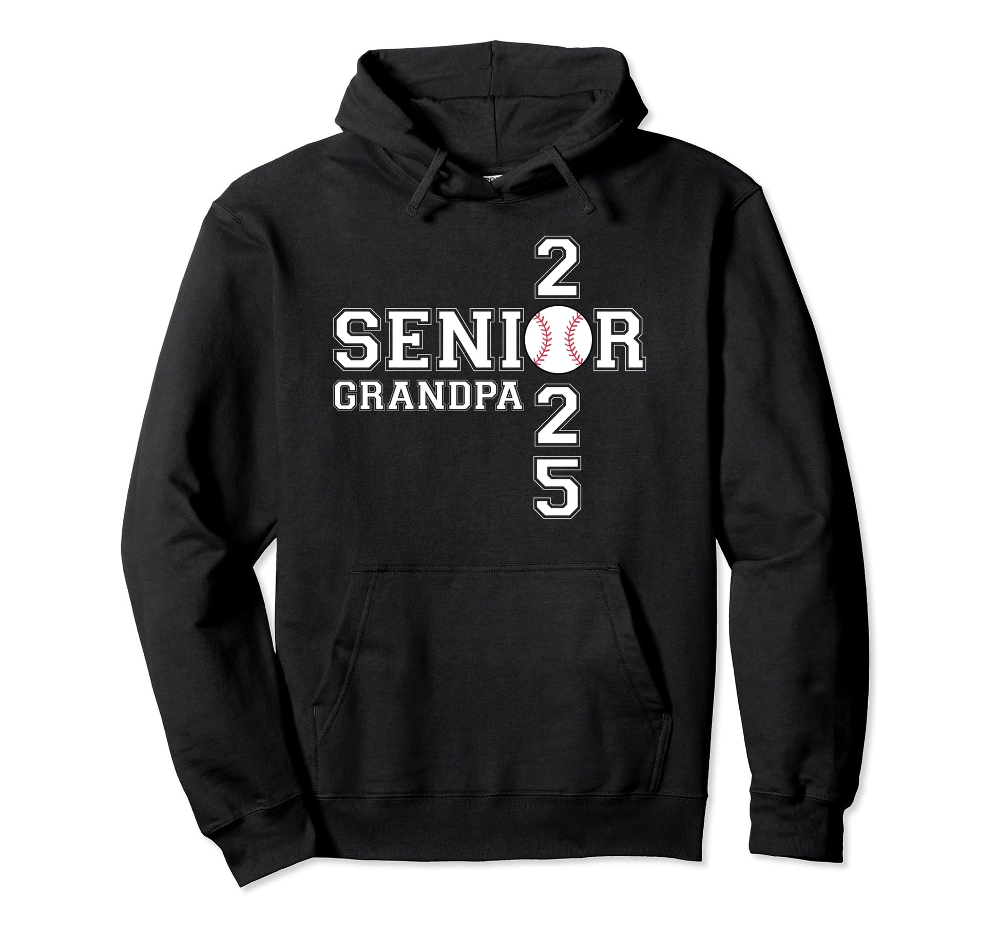 Class 2025 Baseball Grandpa Senior Hoodie - Trendy Graphic Unisex - T-Shirt, Sweatshirt, Hoodie