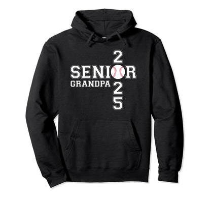 Class 2025 Baseball Grandpa Senior Hoodie - Trendy Graphic Unisex - T-Shirt, Sweatshirt, Hoodie