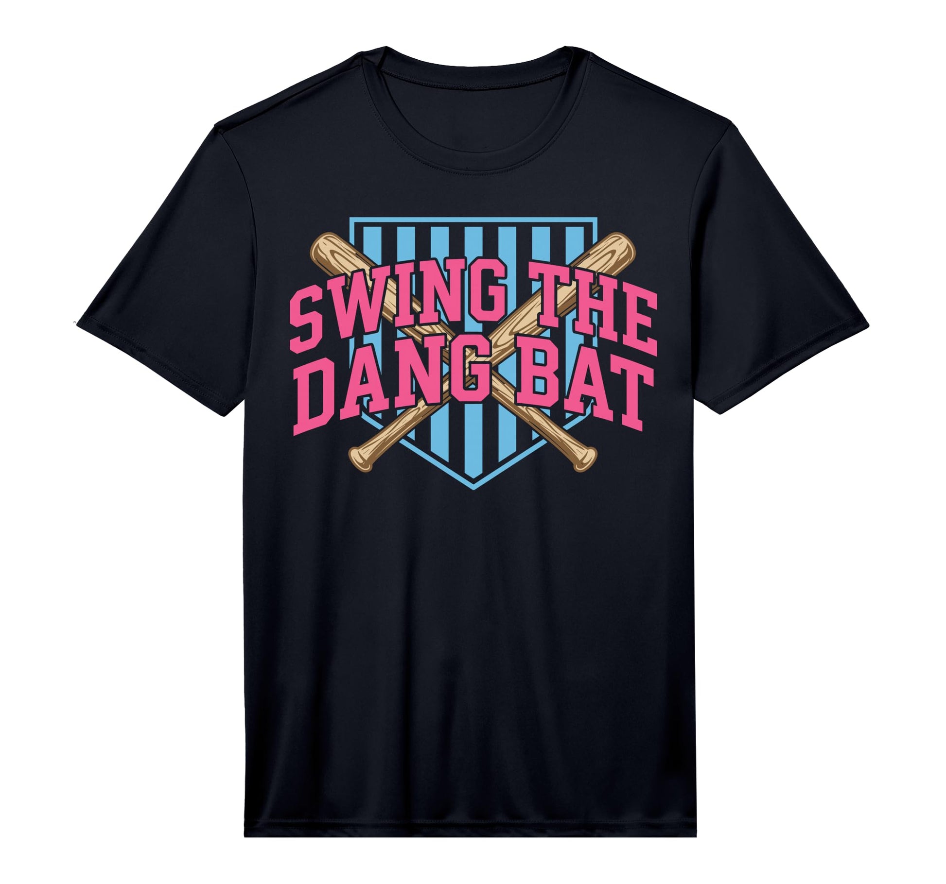 Mens Swing Dang Bat Baseball T-Shirt - Casual Everyday Wear for Adults - T-Shirt, Sweatshirt, Hoodie