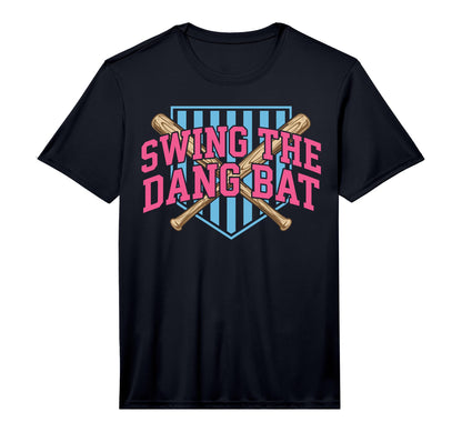 Mens Swing Dang Bat Baseball T-Shirt - Casual Everyday Wear for Adults - T-Shirt, Sweatshirt, Hoodie