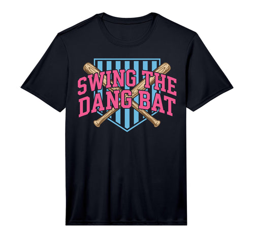 Mens Swing Dang Bat Baseball T-Shirt - Casual Everyday Wear for Adults - T-Shirt, Sweatshirt, Hoodie