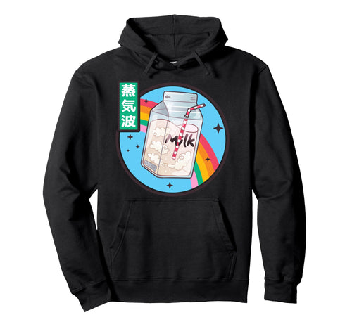 Milk Carton Rainbow Japan Otaku 80S Hoodie - Graphic Print Unisex - T-Shirt, Sweatshirt, Hoodie