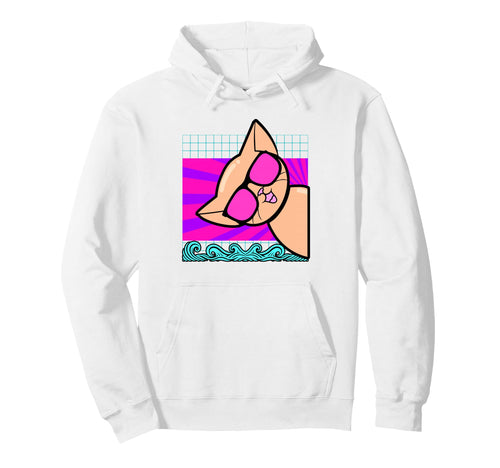 Aesthetic Vaporwave Outfits Cat Hoodie - Custom Art Print for Adults - T-Shirt, Sweatshirt, Hoodie