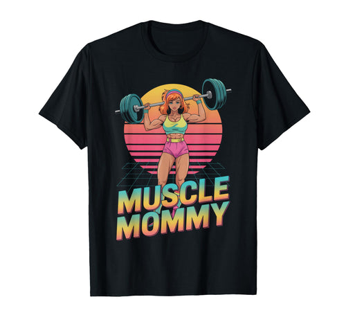 Anime Muscle Mommy Weightlifting T-Shirt - Unique Graphic for Adults - T-Shirt, Sweatshirt, Hoodie