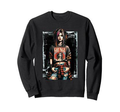 Punk Grunge Graffiti 90S Distressed Sweatshirt - Graphic Print Men Women - T-Shirt, Sweatshirt, Hoodie