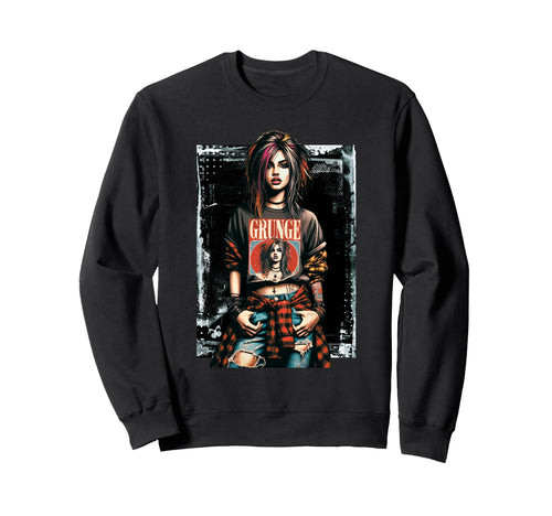 Punk Grunge Graffiti 90S Distressed Sweatshirt - Graphic Print Men Women - T-Shirt, Sweatshirt, Hoodie