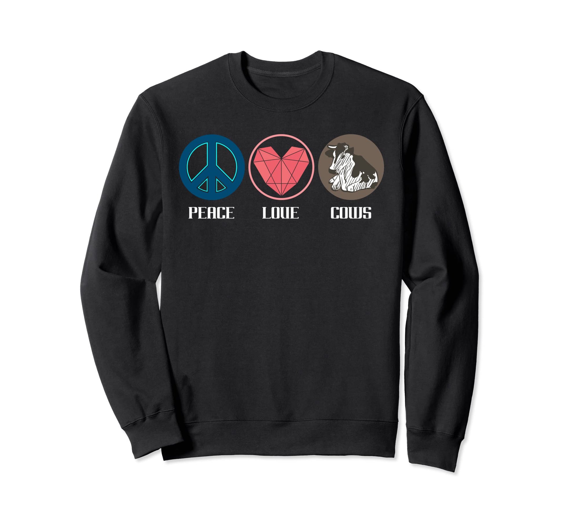Hippie Farm Animal Lover Farmer Gift Sweatshirt - Minimalist Print Unisex - T-Shirt, Sweatshirt, Hoodie