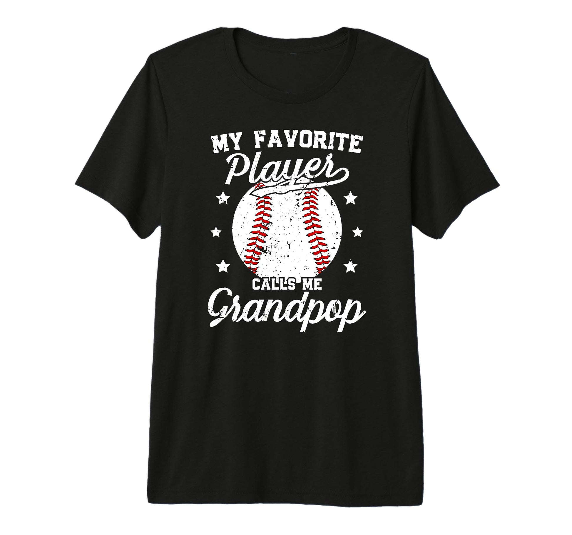 Mens My Favorite Baseball Player Grandpop T-Shirt - Graphic Print Unisex - T-Shirt, Sweatshirt, Hoodie