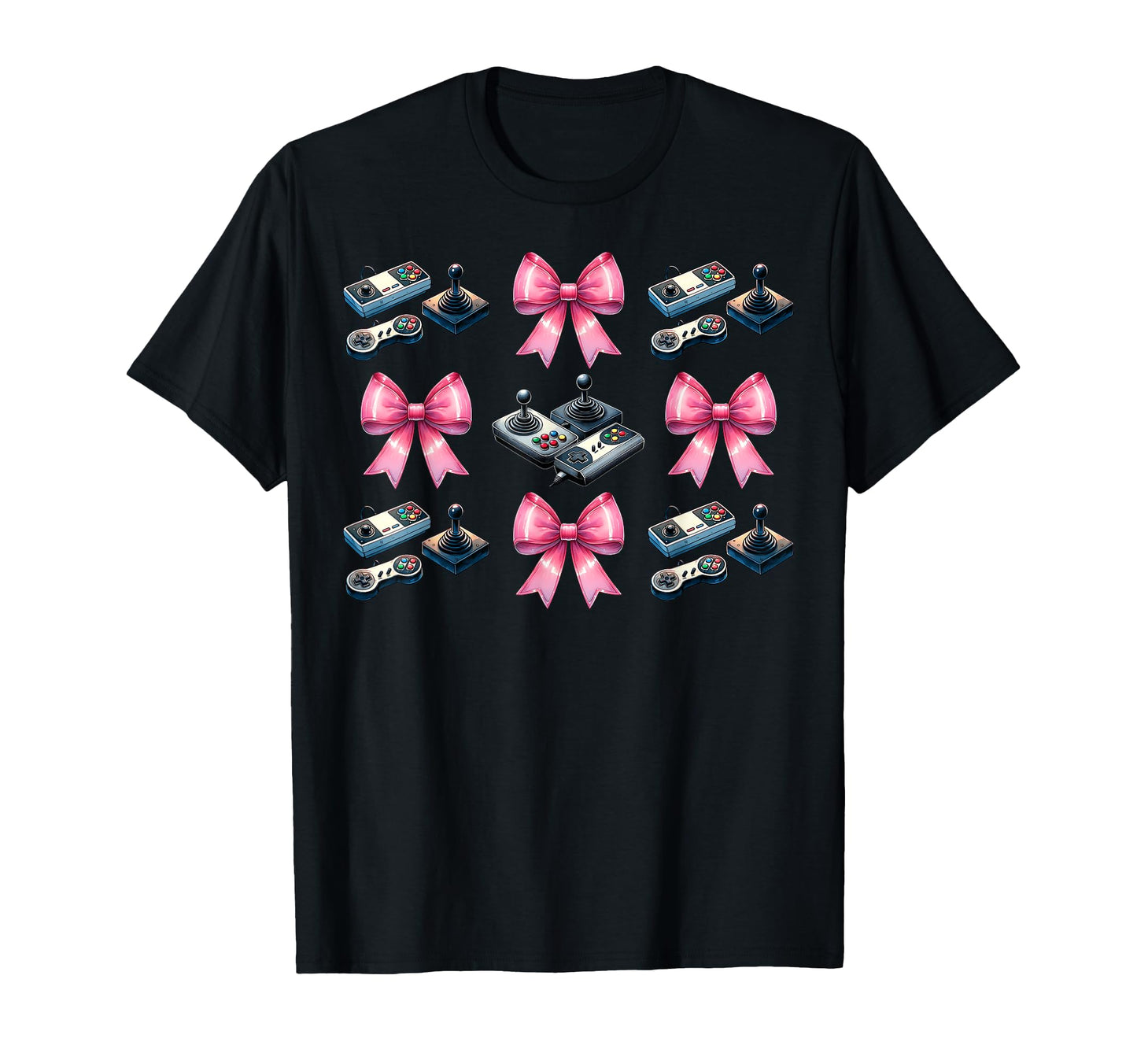 Coquette Bow Arcade Gaming Mothers Day T-Shirt - Custom Art Print Unisex - T-Shirt, Sweatshirt, Hoodie