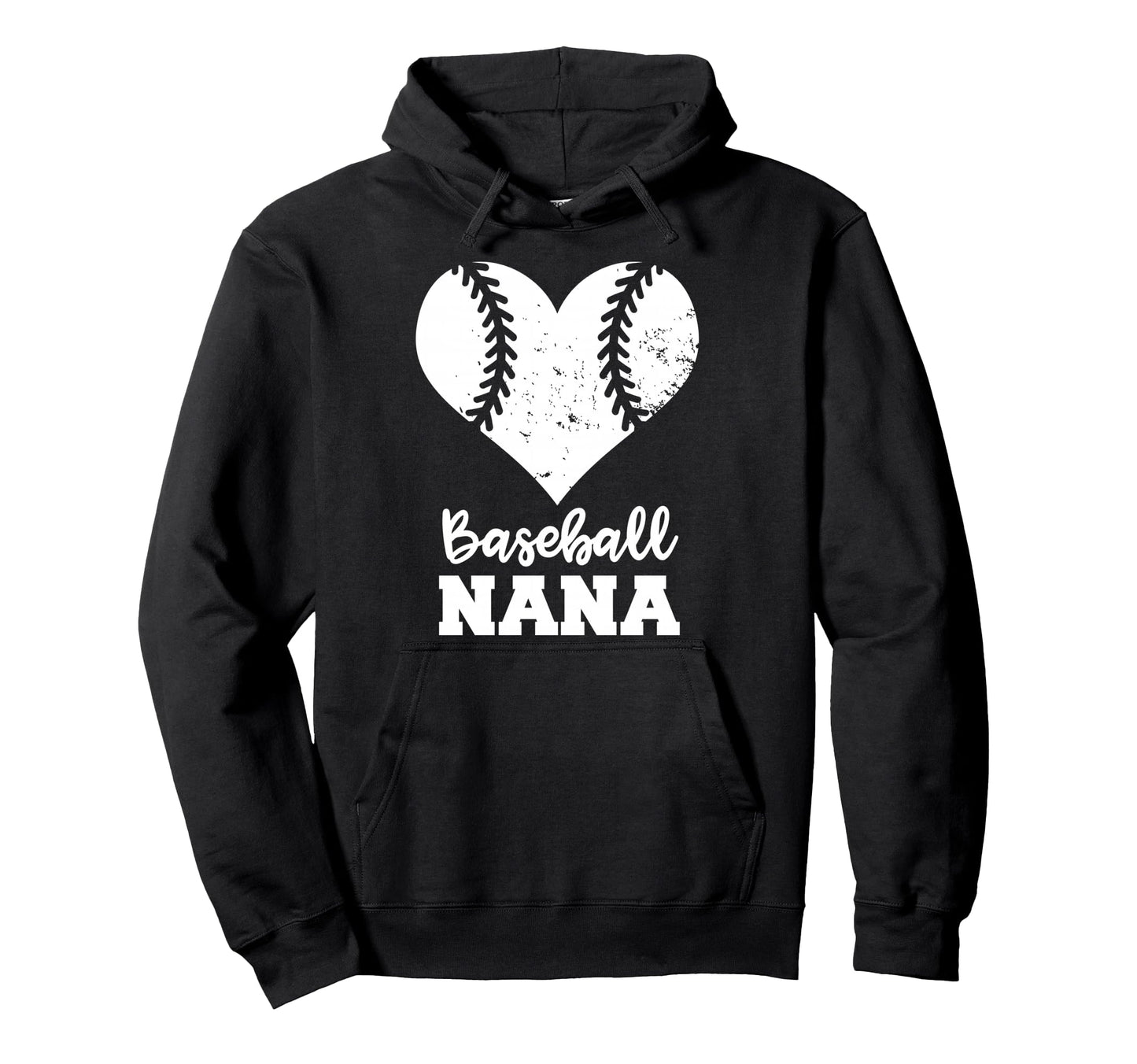 Baseball Nana Heart Funny Baseball Hoodie - Trendy Graphic Men Women - T-Shirt, Sweatshirt, Hoodie