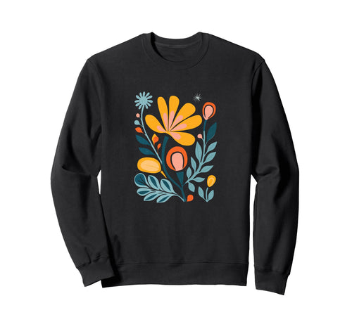 Modern Boho Colorful Floral Sweatshirt - Trendy Graphic for Adults - T-Shirt, Sweatshirt, Hoodie