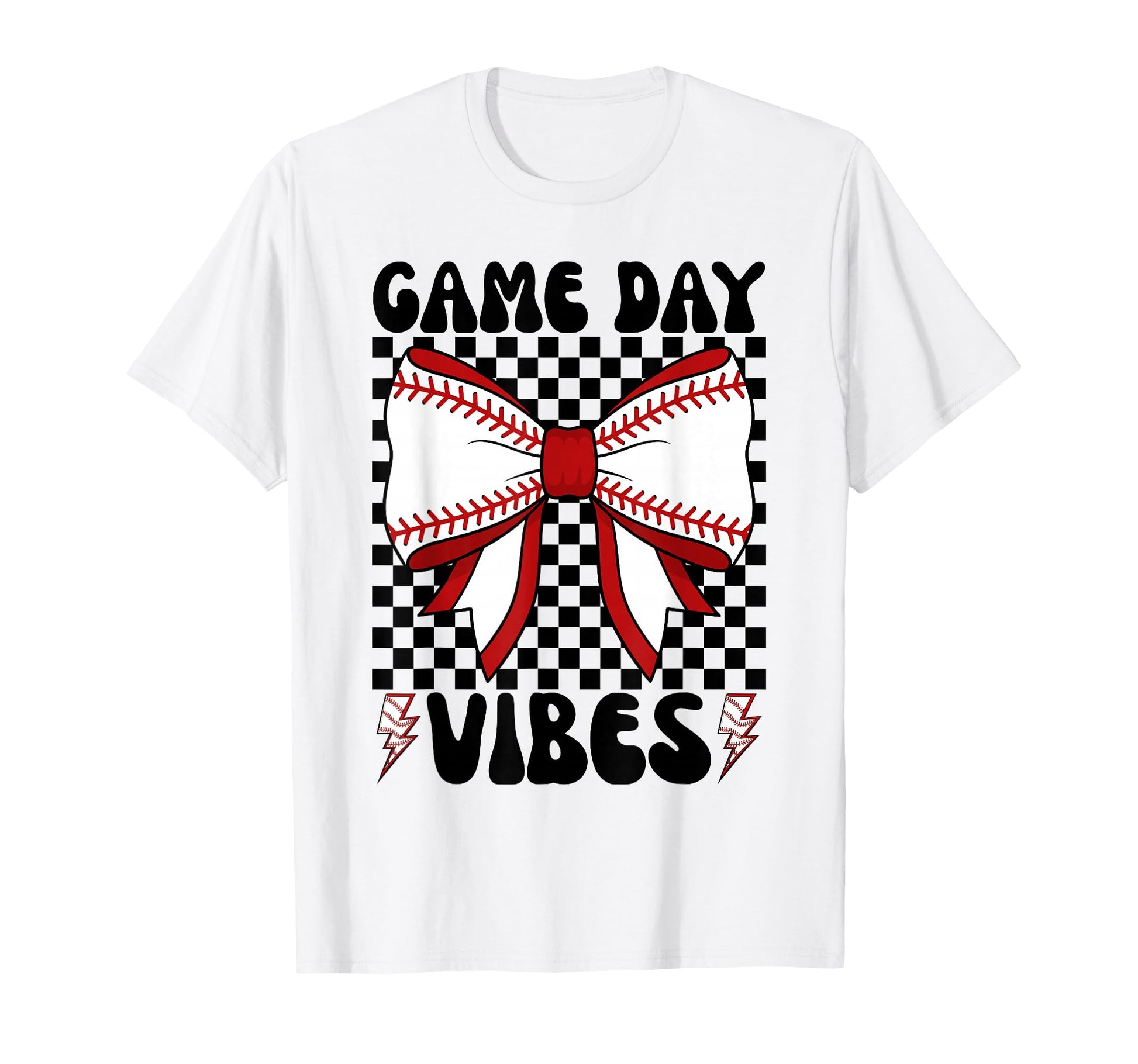 Game Day Vibes Coquette Bow Baseball Mama T-Shirt - Graphic Print Men Women - T-Shirt, Sweatshirt, Hoodie