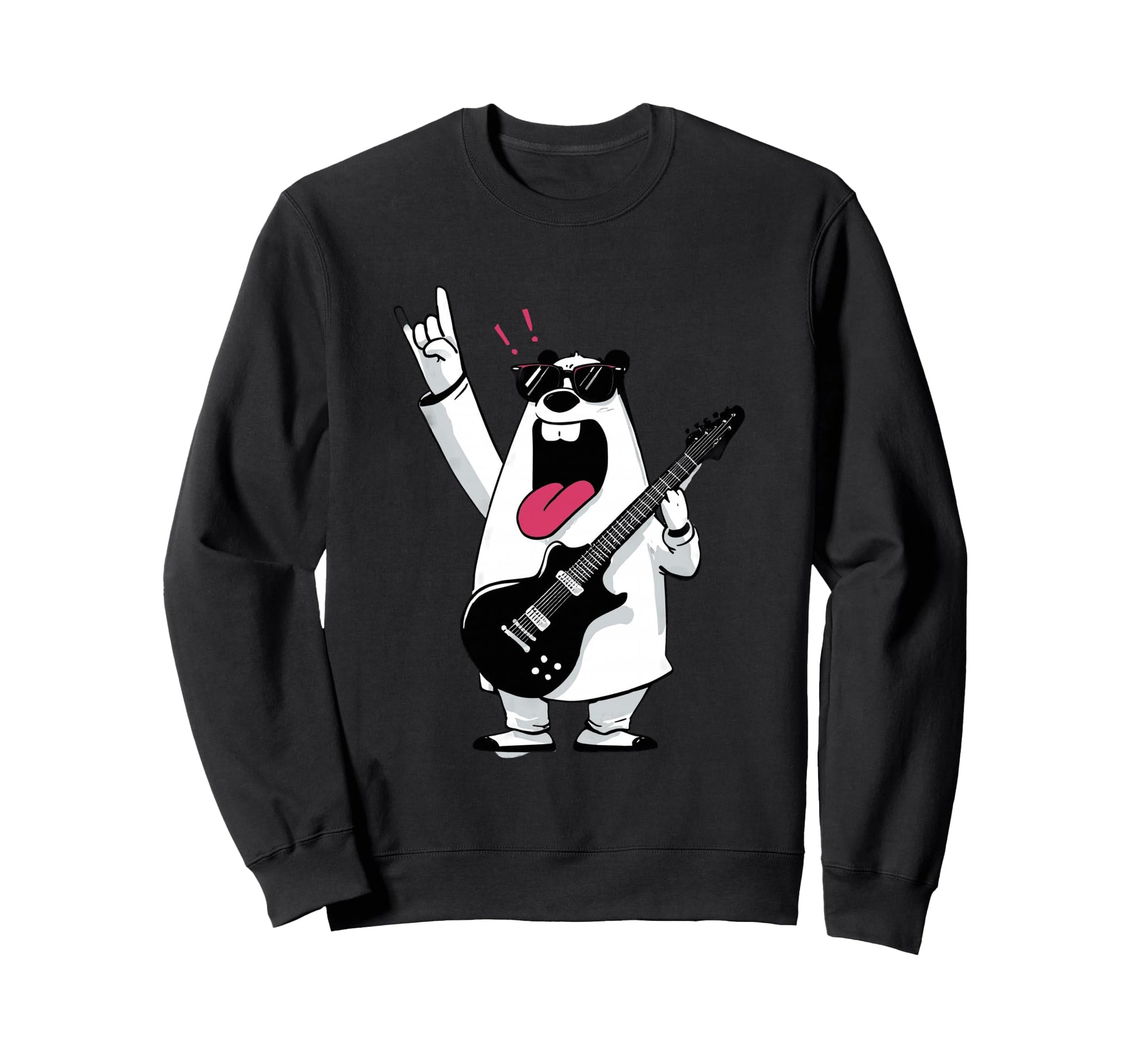 Funny Bear Guitarist Music Lover Sweatshirt - Streetwear Style for Adults - T-Shirt, Sweatshirt, Hoodie